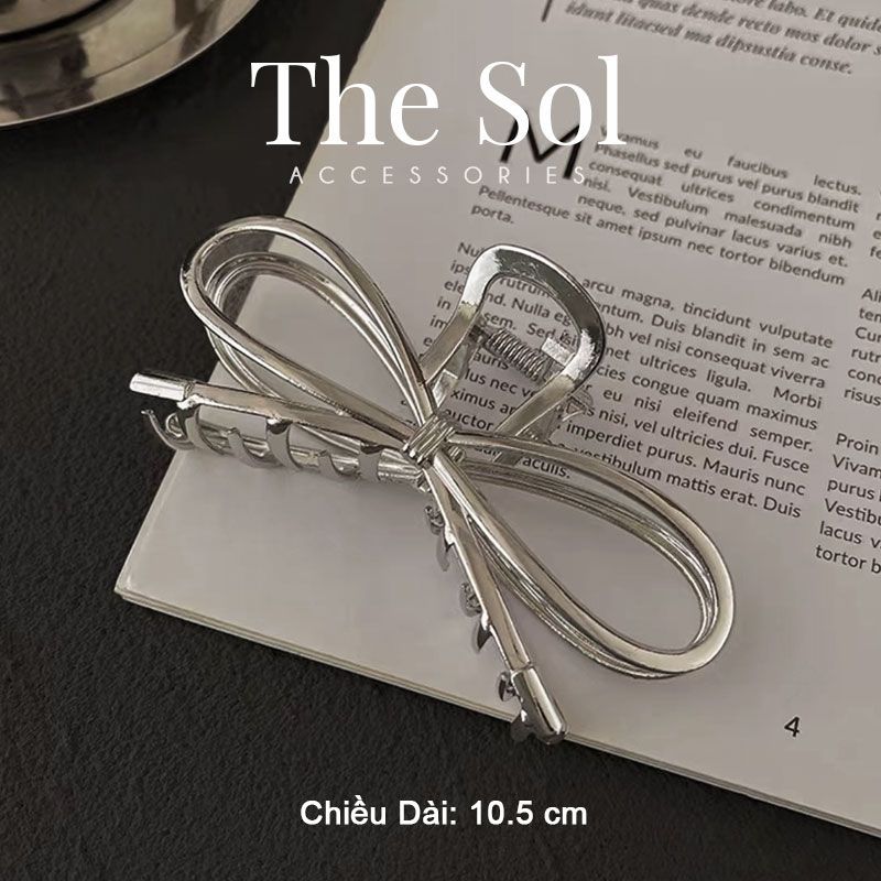  Kẹp Gắp Hàn Quốc Silver Bow 