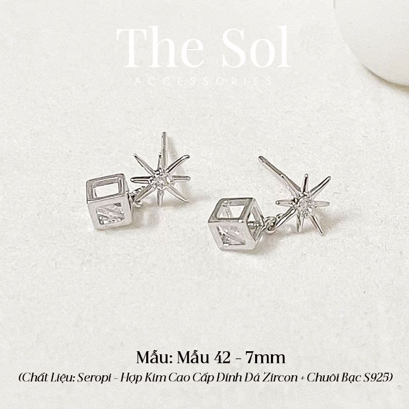  Bông Tai Seropi Flower & Cube - Mẫu 42 