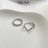  Set Nhẫn Hàn Quốc Wave Ring - Bộ 2 Chiếc 