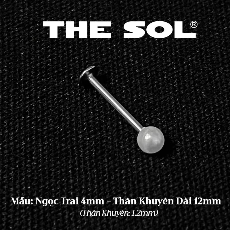  Khuyên Tai Titan Unisex Ngọc Trai Đế Dẹt 