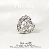  Khuyên Tai Thép Xi Mạ Luxury Heart - Mẫu 90 