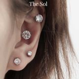  Khuyên Tai Nam Châm Unisex Gems Magnet - Tròn [1 CHIẾC] 