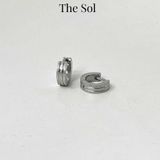  Khuyên Tai Titan Unisex Harsh Thick - 2 Lines - Mẫu T99 