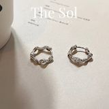 Bông Tai Hàn Quốc Mini Wave Hoops 