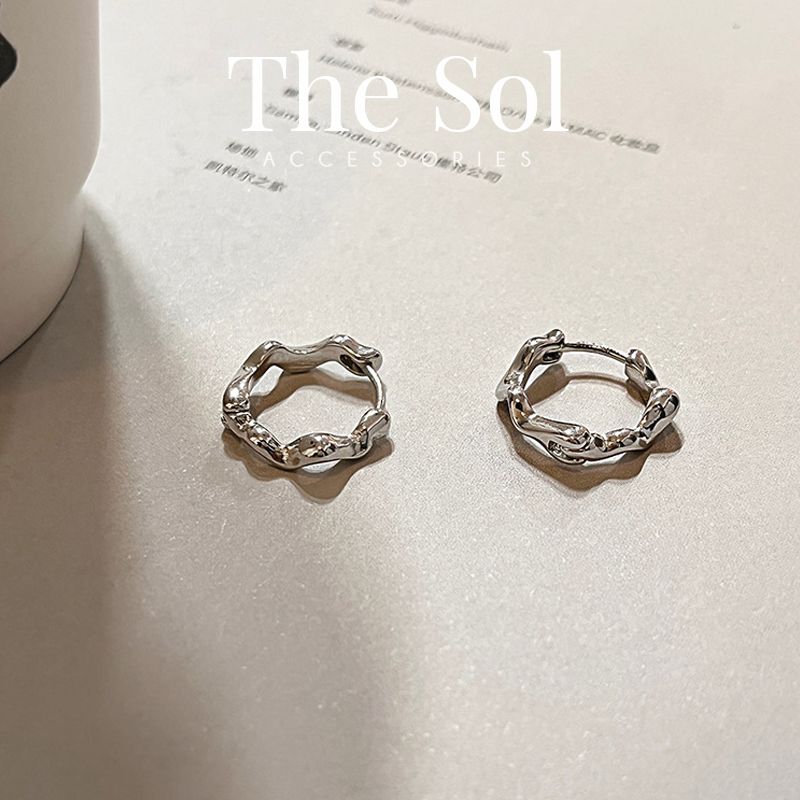  Bông Tai Hàn Quốc Mini Wave Hoops 