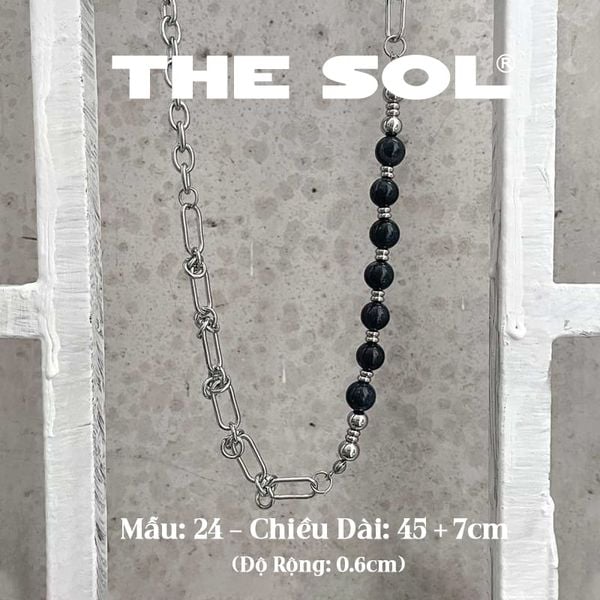  Dây Chuyền Titan Unisex Black Pearl - Mẫu 24 