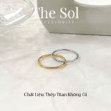  Nhẫn Titan Mini Triple Diamonds 