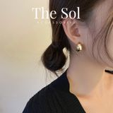  Bông Tai Hàn Quốc Metal Drop 