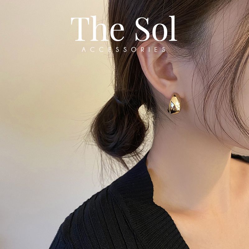  Bông Tai Hàn Quốc Metal Drop 