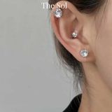  Khuyên Tai Nam Châm Unisex Gems Magnet - Tròn [1 CHIẾC] 
