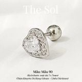  Khuyên Tai Thép Xi Mạ Luxury Heart - Mẫu 90 
