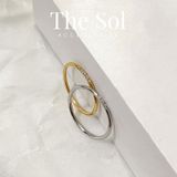  Nhẫn Titan Mini Triple Diamonds 
