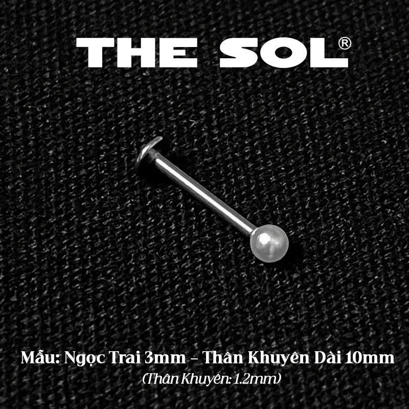  Khuyên Tai Titan Unisex Ngọc Trai Đế Dẹt 