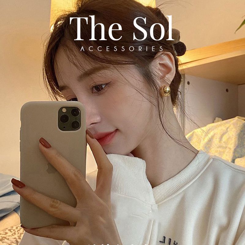  Bông Tai Hàn Quốc Metal Drop 