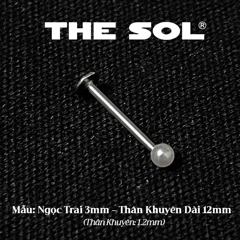  Khuyên Tai Titan Unisex Ngọc Trai Đế Dẹt 