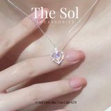 Dây Chuyền Bạc Moonstone Heart 