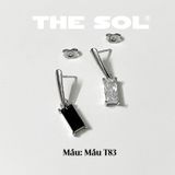  Khuyên Tai Titan Dia Rectangle - Chuôi Chốt 