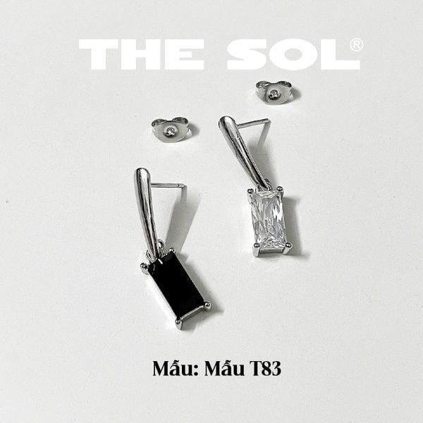  Khuyên Tai Titan Dia Rectangle - Chuôi Chốt 