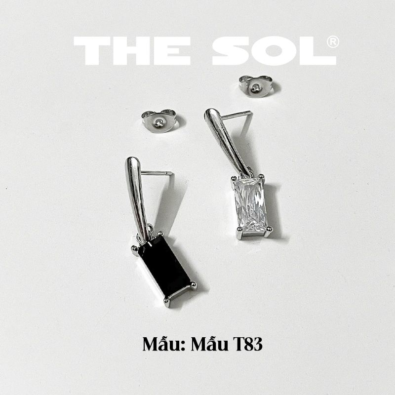  Khuyên Tai Titan Dia Rectangle - Chuôi Chốt 