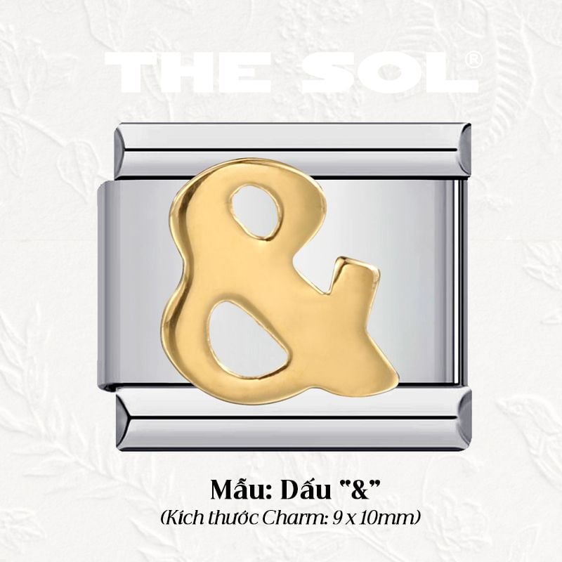  Charm Titan Italian Bracelet - Charm Chữ Cái 