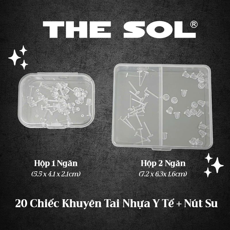  Hộp Nhựa Trong Suốt Đựng Khuyên Tai 