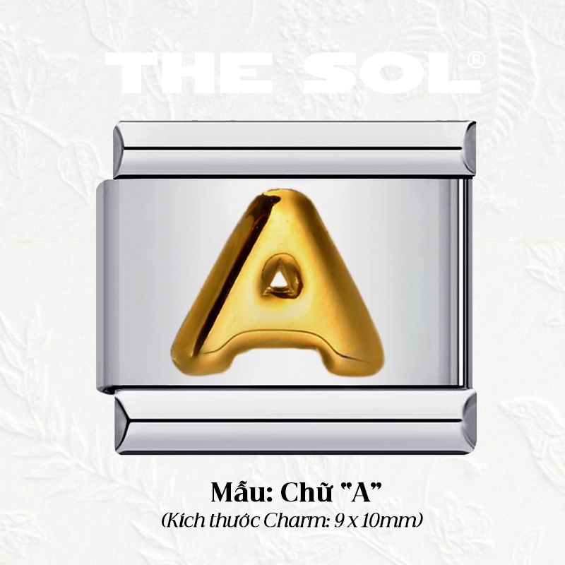  Charm Titan Italian Bracelet - Charm Chữ Cái 