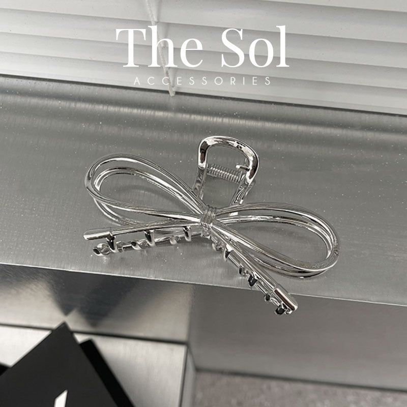  Kẹp Gắp Hàn Quốc Silver Bow 