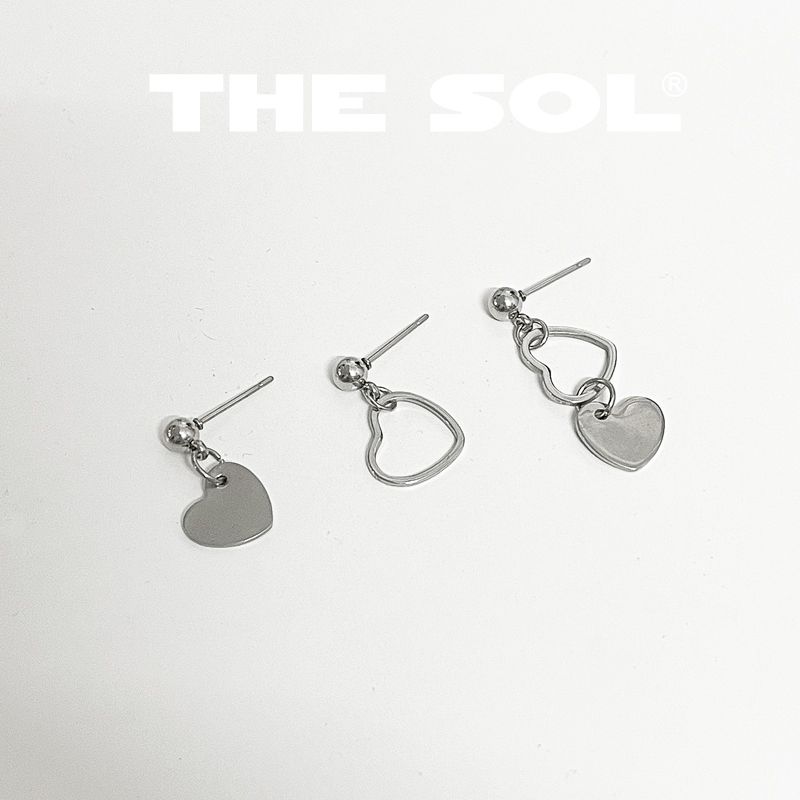  Khuyên Tai Titan Unisex The Heart - Mẫu T80 