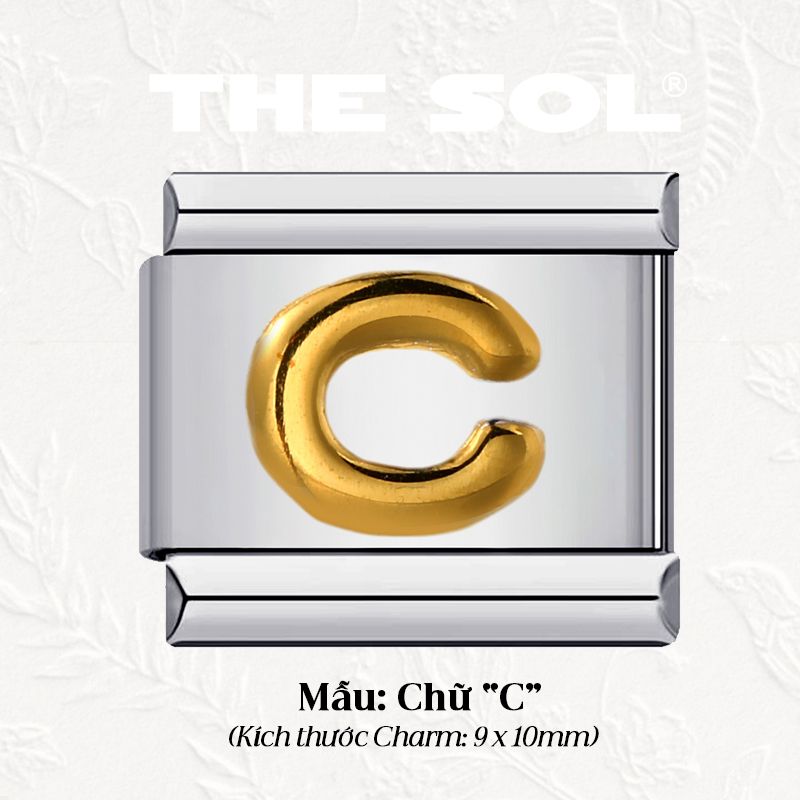  Charm Titan Italian Bracelet - Charm Chữ Cái 