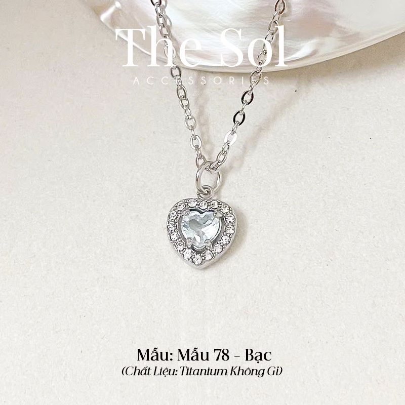  Dây Chuyền Titan Blue Heart - Mẫu 78 