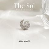  Khuyên Tai Thép Xi Mạ Unisex The Dia Moon - Mẫu 32 