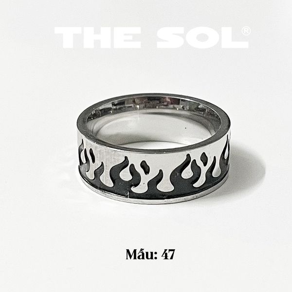  Nhẫn Titan Unisex Black Fire 