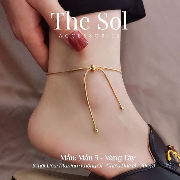  Lắc Chân Titan Dây Rút Simple - Mẫu 5 