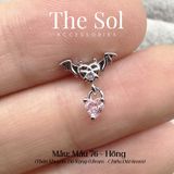  Khuyên Tai Thép Xi Mạ Unisex Bat Heart - Mẫu 76 