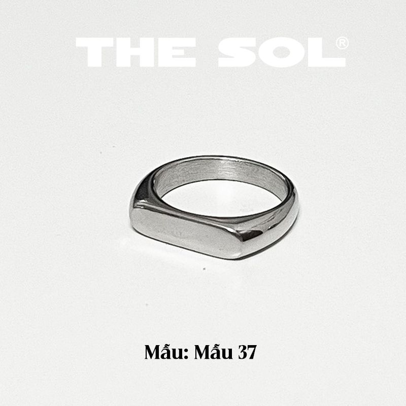  Nhẫn Titan Unisex Silver Bar - Mẫu 37 