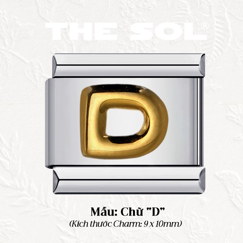  Charm Titan Italian Bracelet - Charm Chữ Cái 