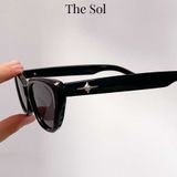 Kính Mát Gọng Nhựa Unisex Cat's Eye Silver Star 