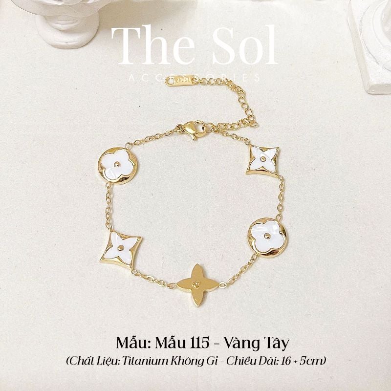  Lắc Tay Titan White Louis Rhombus & Circle - Mẫu 115 