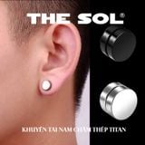  Khuyên Tai Titan Unisex Circle Magnet - 1 Chiếc 