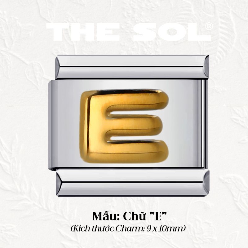  Charm Titan Italian Bracelet - Charm Chữ Cái 