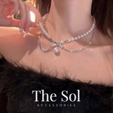  Choker Hàn Quốc Pearl & Dia Line 