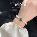  Lắc Tay Hàn Quốc Green Clover 