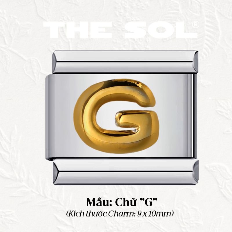  Charm Titan Italian Bracelet - Charm Chữ Cái 