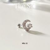  Khuyên Tai Thép Xi Mạ Unisex The Dia Moon - Mẫu 32 