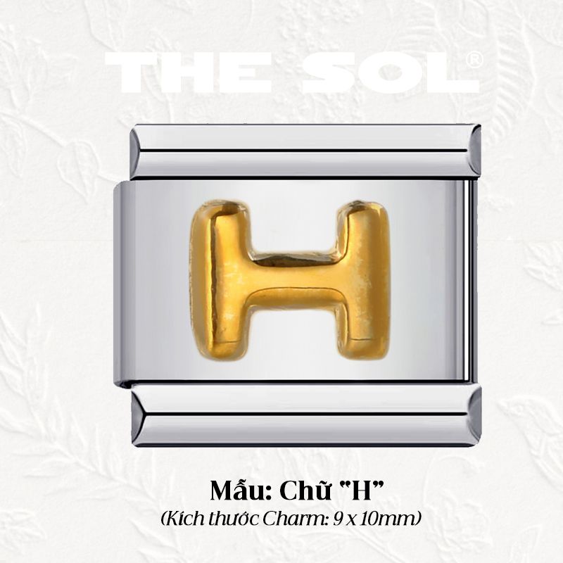  Charm Titan Italian Bracelet - Charm Chữ Cái 