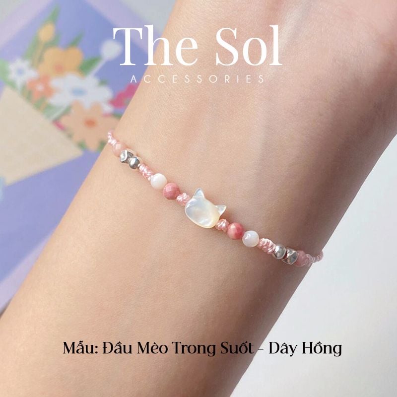  Lắc Tay Hàn Quốc Crystal Cat's Head 