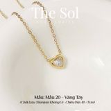  Dây Chuyền Titan Mini Diamond Heart - Mẫu 20 