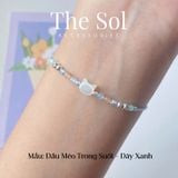  Lắc Tay Hàn Quốc Crystal Cat's Head 