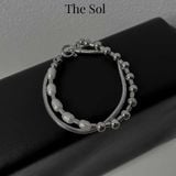  Lắc Tay Titan Unisex Double Chain&Pearls - Mẫu 35 