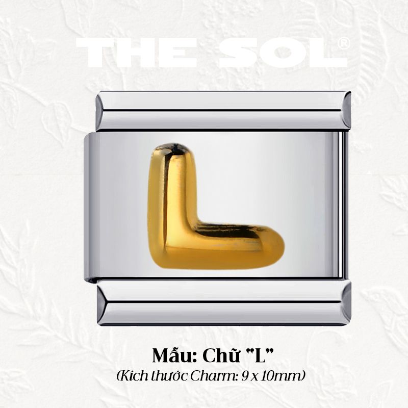  Charm Titan Italian Bracelet - Charm Chữ Cái 